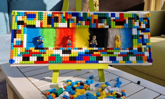 Cadre Lego maison en situation
